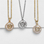 Fashion Silver A Gold Plated Copper And Diamond 26 Letter Necklace