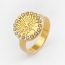 Fashion Gold Stainless Steel Diamond Tree Of Life Men's Ring