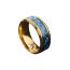 Fashion Random Color Titanium Steel Round Men's Ring