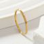Fashion Rose Gold (brushed Twill) Titanium Steel Pattern Twill Round Ring