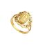 Fashion Gold Stainless Steel Cut Hollow Ring