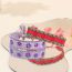 Fashion Hundred Flowers 3 Cord Braid Embroidered Bracelet