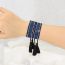Fashion 185-sequin Oval Eyes Cord Braid Embroidered Bracelet