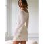 Fashion White Blend Open-knit Sun Cover-up