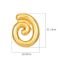 Fashion Gold Stainless Steel Spiral Earrings