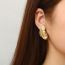 Fashion Silver Stainless Steel Geometric Cochlear Stud Earrings