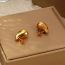 Fashion Hydraulic Hammer Drop Earrings Gold Stainless Steel Water Drop Earrings
