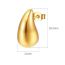 Fashion Hydraulic Hammer Drop Earrings Gold Stainless Steel Water Drop Earrings