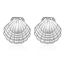Fashion Gold Stainless Steel Hollow Shell Earrings
