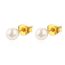 Fashion Gold Pearl Earrings Stainless Steel Pearl Earrings