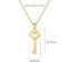 Fashion Key Necklace Steel Color Stainless Steel Key Necklace