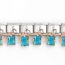 Fashion 2 Cubes Of Sugar Sea Blue Stainless Steel Geometric Square Module Bracelet Accessories (single)