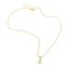 Fashion D Gold Plated Copper 26 Letter Necklace