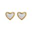 Fashion Gold Titanium Steel Love Shell Earrings
