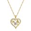 Fashion Gold Titanium Steel Diamond Butterfly Love Necklace