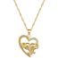Fashion Gold Titanium Steel Love Elephant Necklace