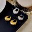 Fashion Gold Alloy Round Earrings