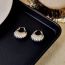 Fashion Silver Alloy Round Earrings