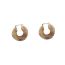 Fashion Silver Alloy Threaded Round Earrings