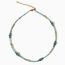Fashion Aquamarine Pendant Necklace/beaded Necklace Stainless Steel Beaded Oval Double Layer Necklace