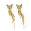 Fashion Gold Copper Inlaid Zirconium Butterfly Tassel Earrings