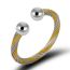 Fashion 1# Brushed Stainless Steel Open Ball Bead Bracelet