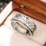 Fashion Silver Alloy Carved Round Ring