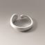 Fashion Silver Brushed Copper Open Ring