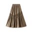 Fashion Dark Coffee Irregular Pleated Skirt