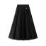Fashion Black And Silver High Waist Pleated Skirt