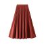 Fashion Brick Red High-waisted High-waisted Skirt