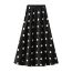 Fashion Black Polka Dots Acetate Polka Dot Skirt