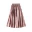 Fashion Apricot High Waist Pleated Skirt