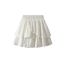 Fashion Grey Polyester Laminated Ruffle Skirt
