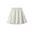 Fashion White Polyester Layered Skirt