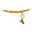 Fashion Gold Stainless Steel Bamboo Bar Pendant