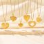 Fashion Golden 3 Stainless Steel Love Necklace