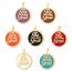 Fashion Coffee Color Copper Gold-plated Oil Dripping Letter Wine Bottle Cap Pendant