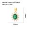 Fashion Green Gold Plated Copper Oval Pendant With Diamonds