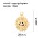 Fashion Blue Gold-plated Copper Sunflower Smiley Pendant