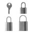 Fashion Silver 4 Stainless Steel Lock Key Pendant