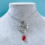 Fashion Red Bat Wing Pendant Drop Necklace