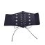 Fashion Black Tight Belt Body Shaping Strap Five-pointed Star Imitation Leather Wide Belt