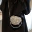 Fashion Black Heart-shaped Rope Hand Chain Crossbody Bag