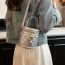 Fashion Silver Diamond Embroidery Cylinder Hand-held Crossbody Bag
