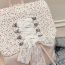 Fashion Large Pearlescent Powder Pearlescent Stitching Floral Lace Strap Bow Backpack
