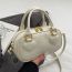 Fashion Light Yellow Three-dimensional Love Stone Pattern Handbag Crossbody Bag