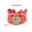Fashion Red Titanium Steel Oval Portrait Braided Broad Pattern Tassel Bracelet