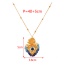 Fashion Color 6 Irregular Eyes Love Rice Bead Pendant Copper Bead Necklace