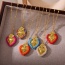 Fashion Yellow Irregular Love Rice Bead Pendant Copper Bead Necklace